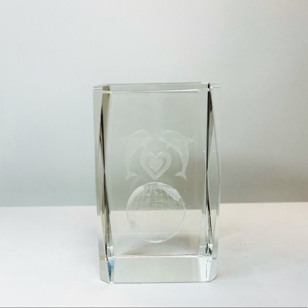 Dolphin 3D Laser Crystal Glass